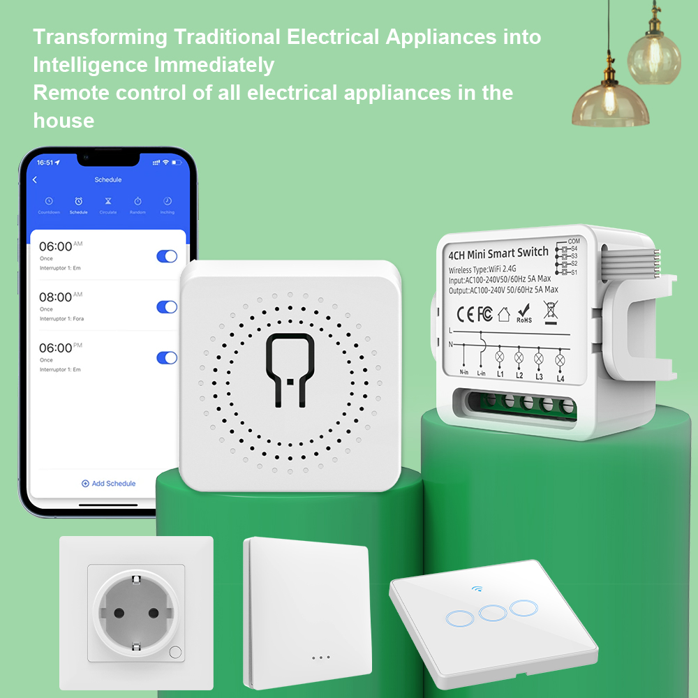 Tuya WiFi Smart Switch 1/2/3/4 - Smart Relay Tuya recension och pris