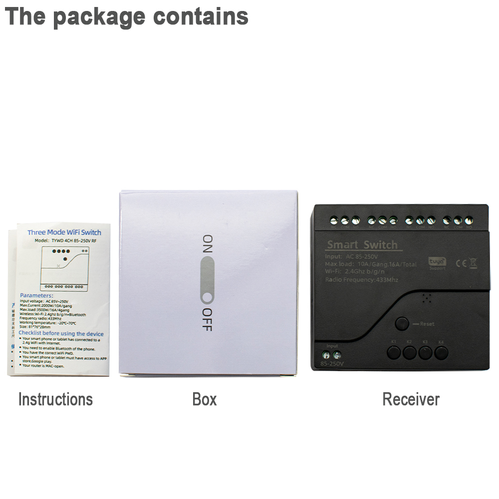 Tuya WIFI 4 Channel Smart Swit - Tuya 4 Channel recension och pris