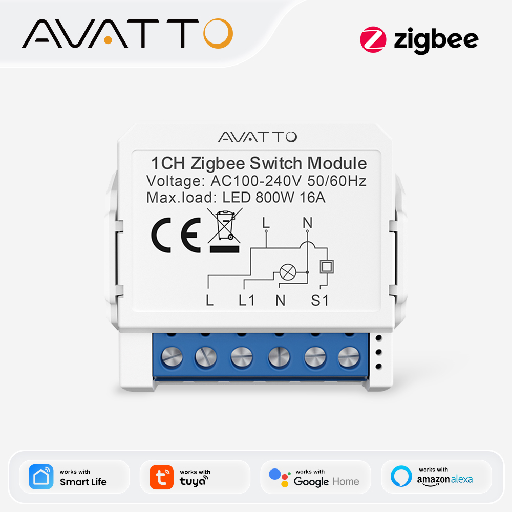 AVATTO ZigBee Tuya 1/2/3/4 Gan - Tuya 4 Channel recension och pris