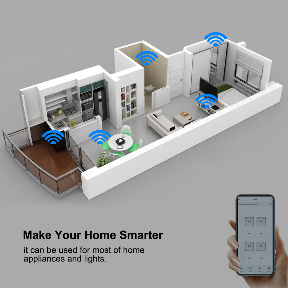 4 Channel Wifi Circuit Breaker - Tuya 4 Channel recension och pris